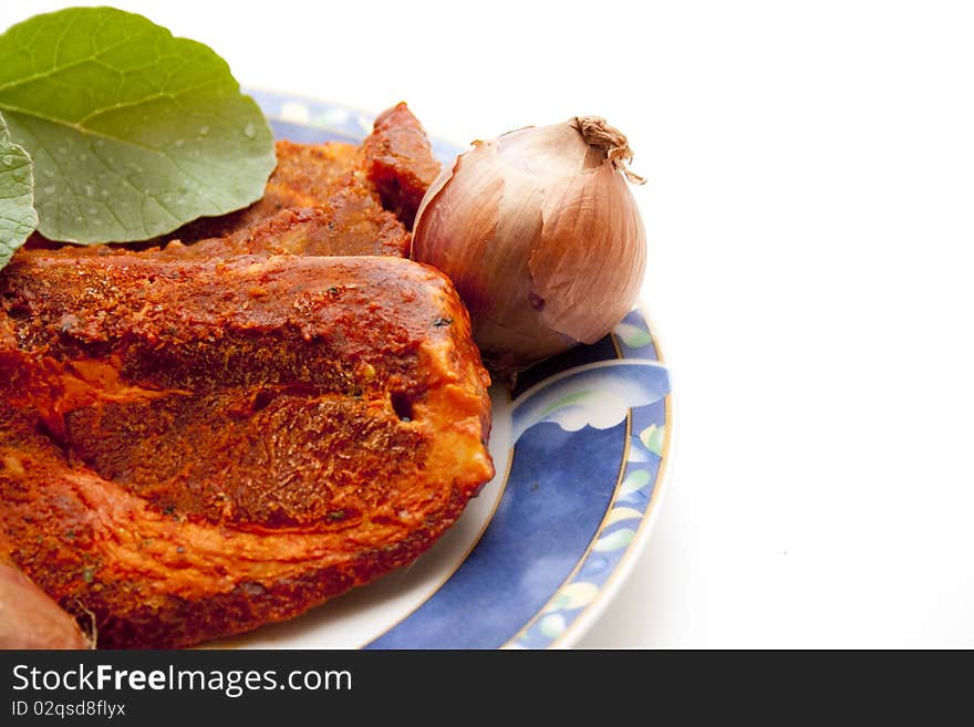 Steak with onion