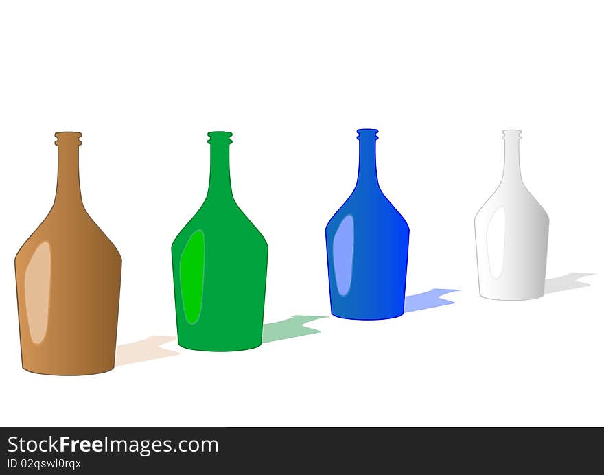 Vector illustration a bottles on a white background