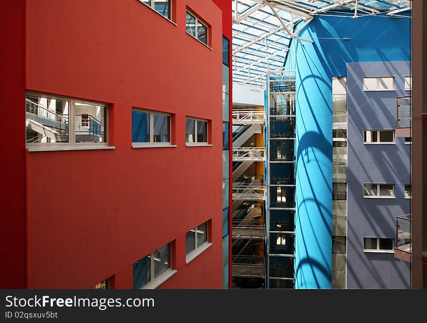 Modern court house building inside, Czech republic. Modern court house building inside, Czech republic