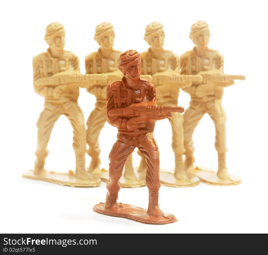 Close up of toy soldiers. Close up of toy soldiers.