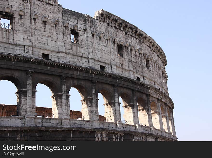 The Colosseum in the center of Rome is the largest amphitheater ever built in the Roman Empire. The Colosseum in the center of Rome is the largest amphitheater ever built in the Roman Empire.