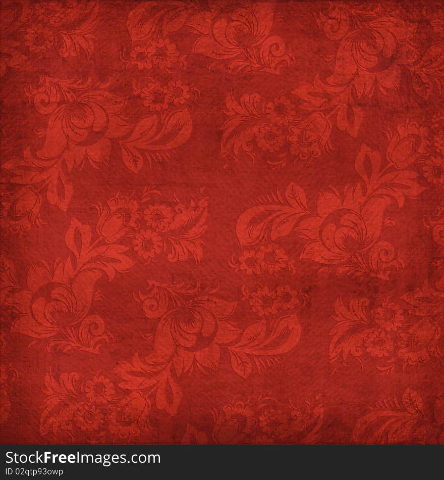 Red floral background