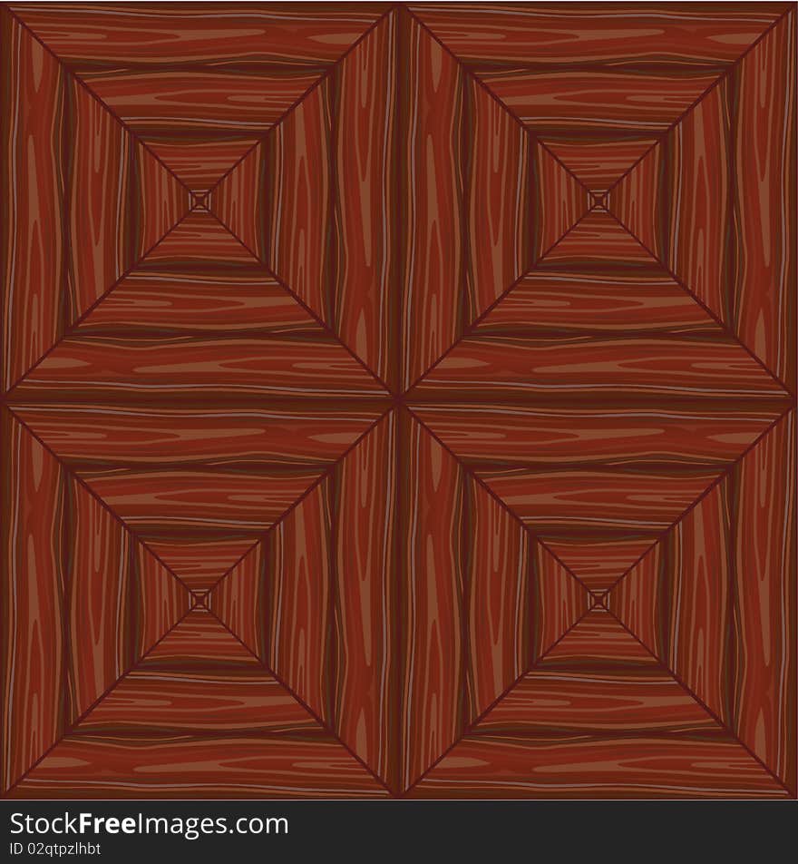 Vector seamless background a mahogany wooden parquet floor. Vector seamless background a mahogany wooden parquet floor