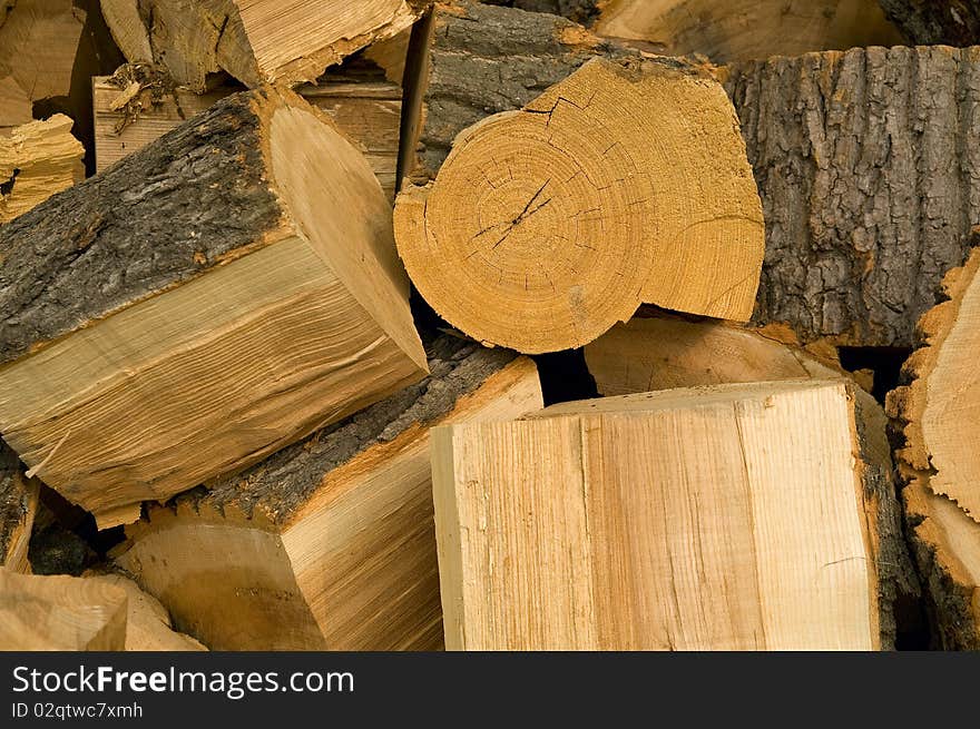 Chopped firewood