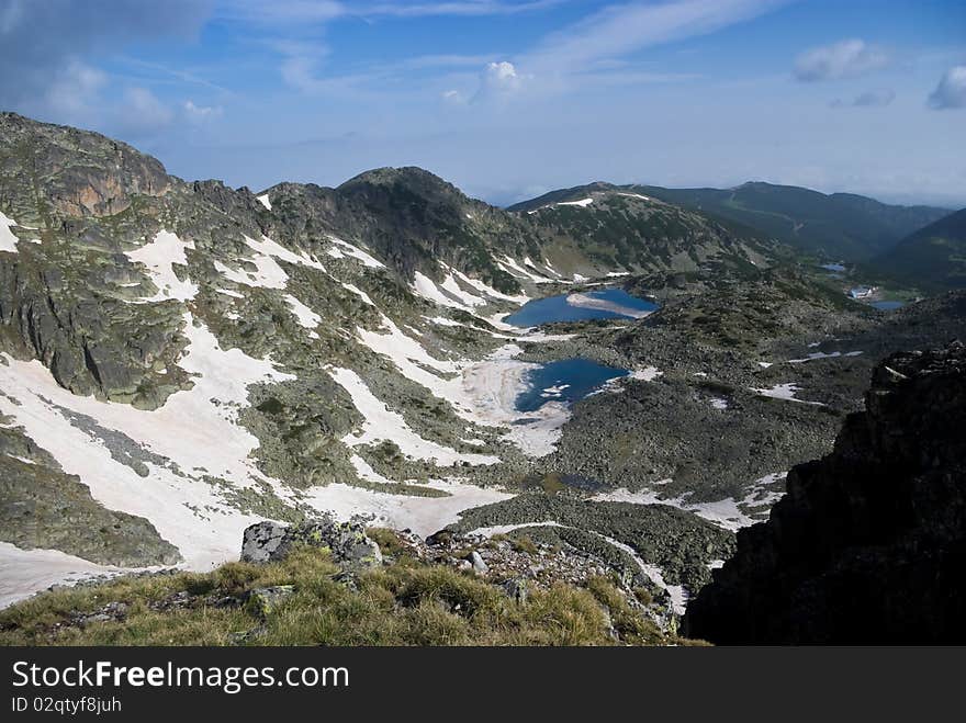 Mountain View from Musala peak - Rila mounyains, Bulgaria