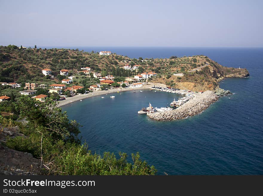 Beautiful Greek Beach with green water