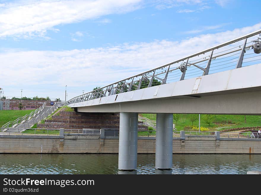 The Metal Bridge Over The River