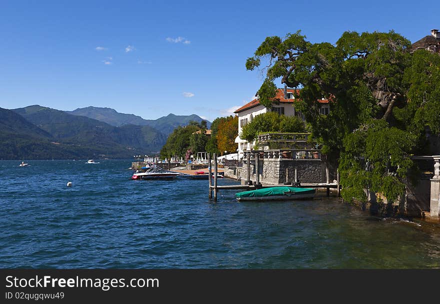 A view over the orta lake italy