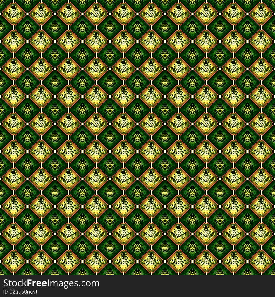 Seamless background for wallpaper or textile with classy patterns