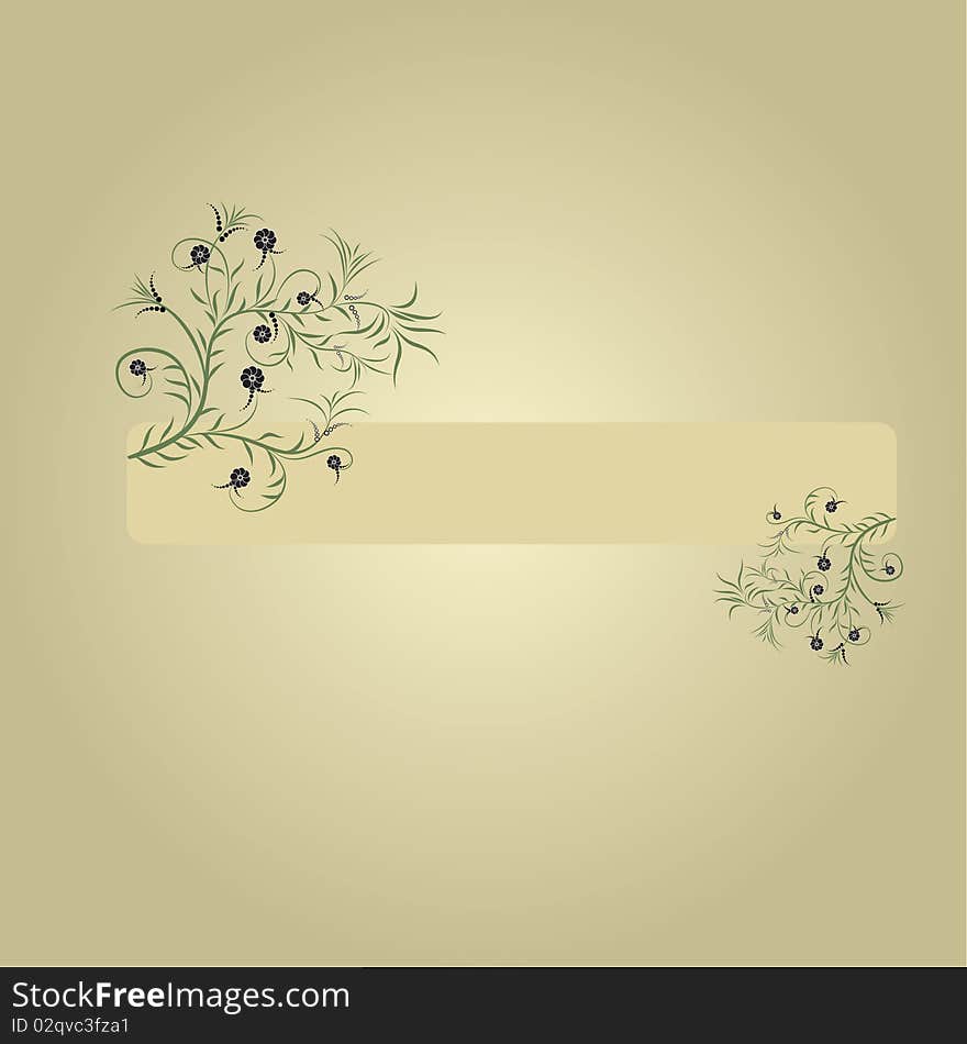 Floral design. Vector illustration for your text