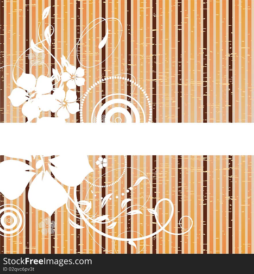 Floral abstract banner. Vector illustration