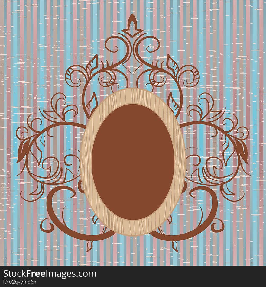 Vintage framework for a photo. Vector illustration