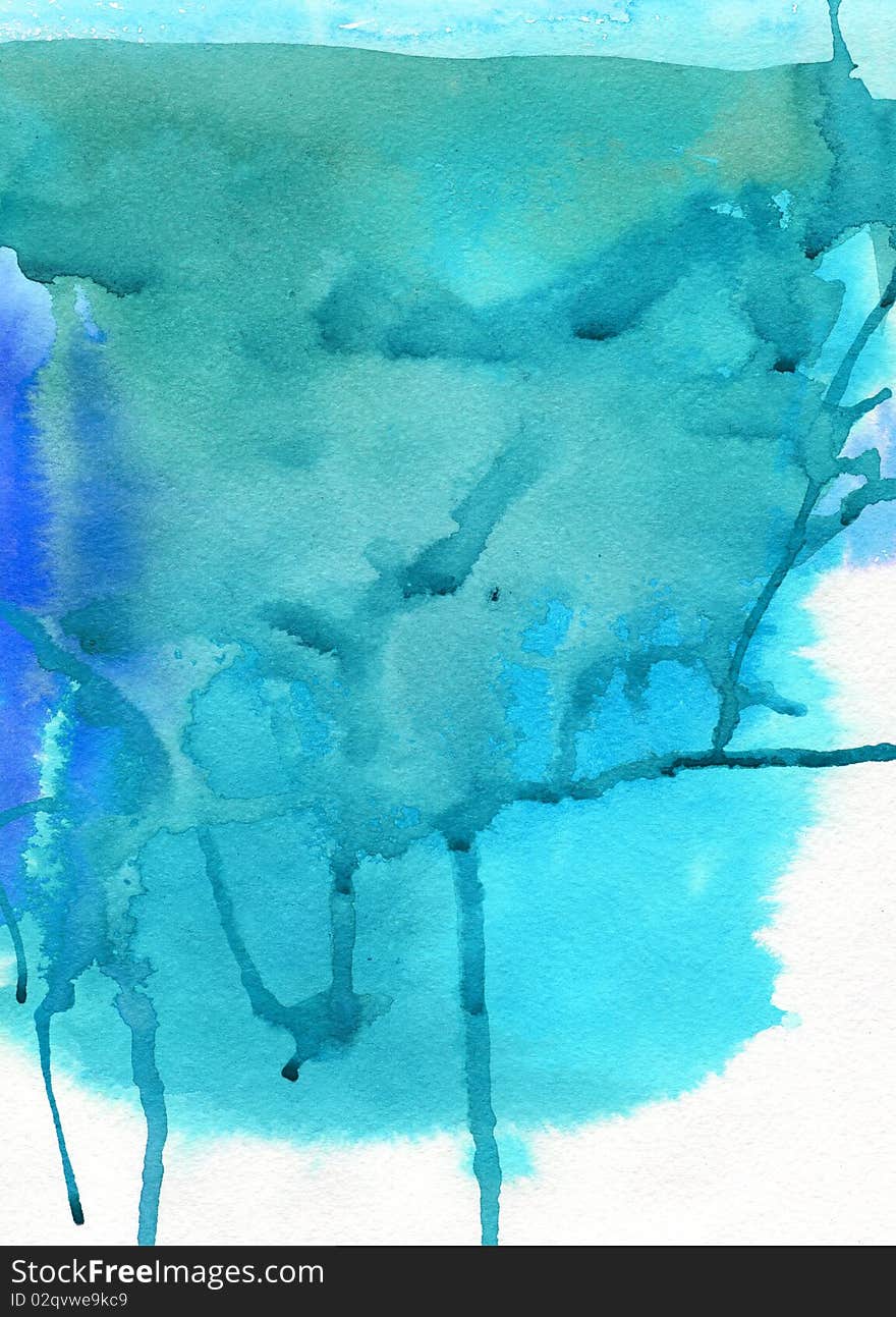 Abstract watercolor hand painted background. Abstract watercolor hand painted background