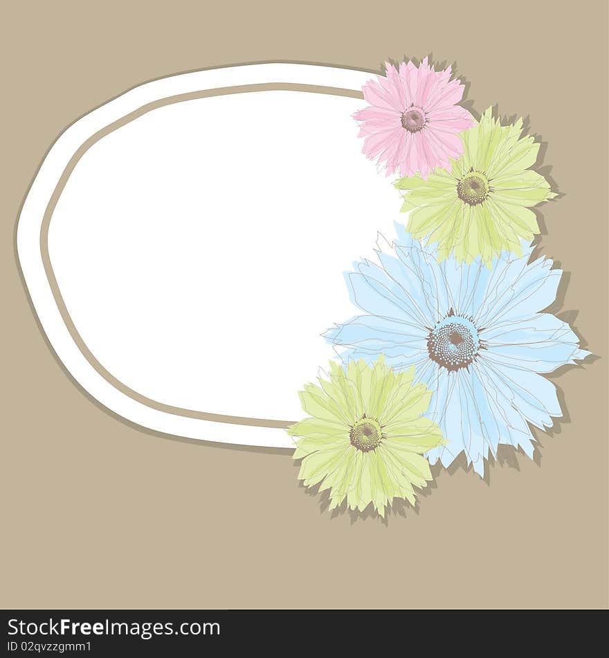 Flower banner. vector illustration