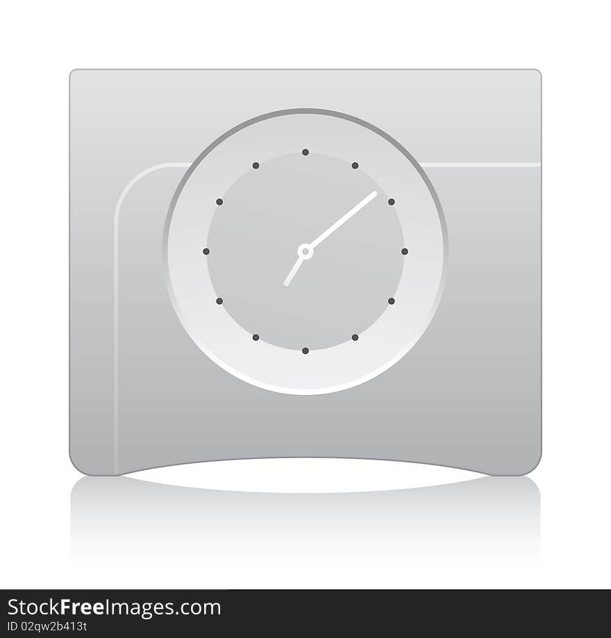 Modern clock on a white background