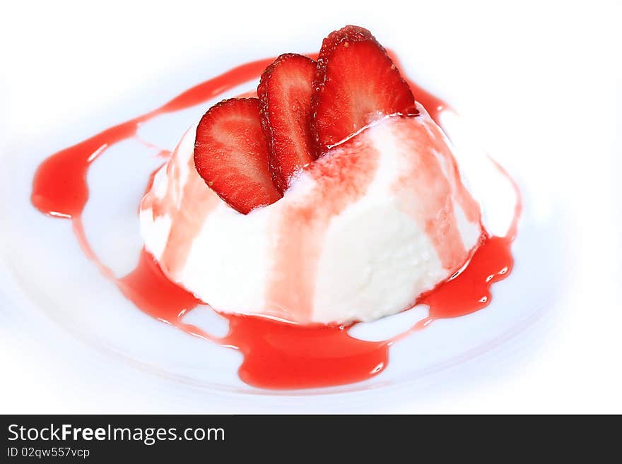 Ice Cream With Strawberries