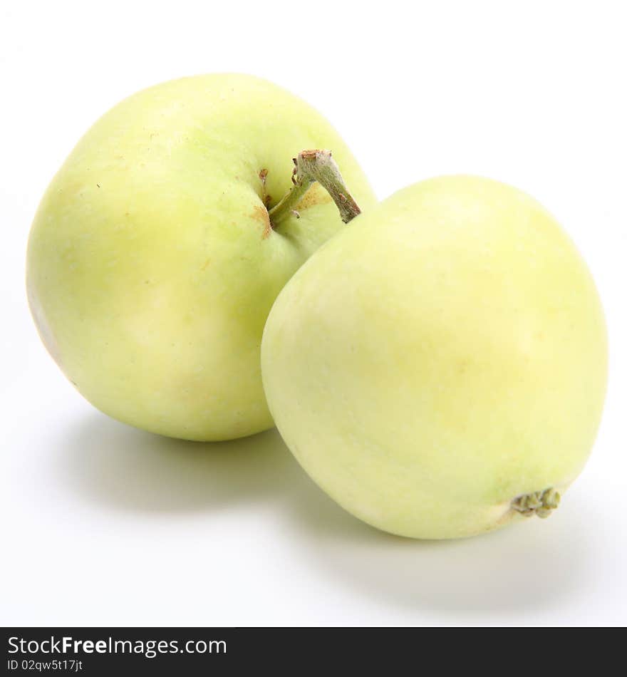 Two green apples