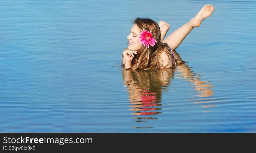 Attractive Woman In Water