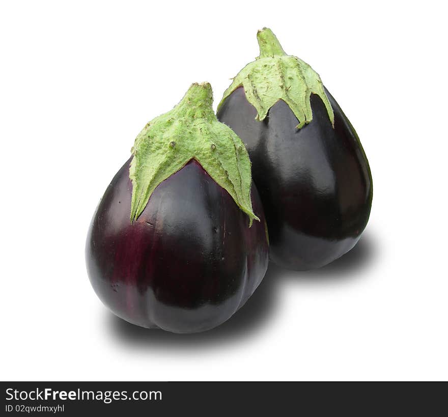 Ripe eggplants are shown in the picture. Ripe eggplants are shown in the picture.