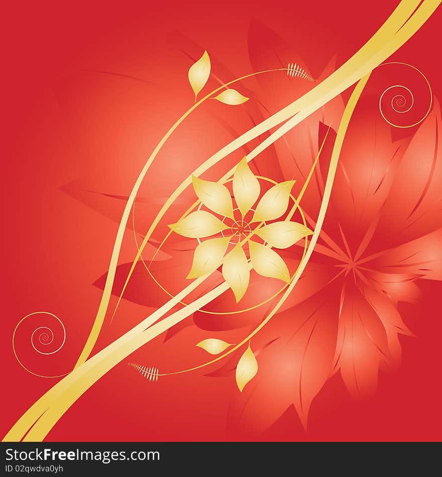 abstract  floral background with place for your text