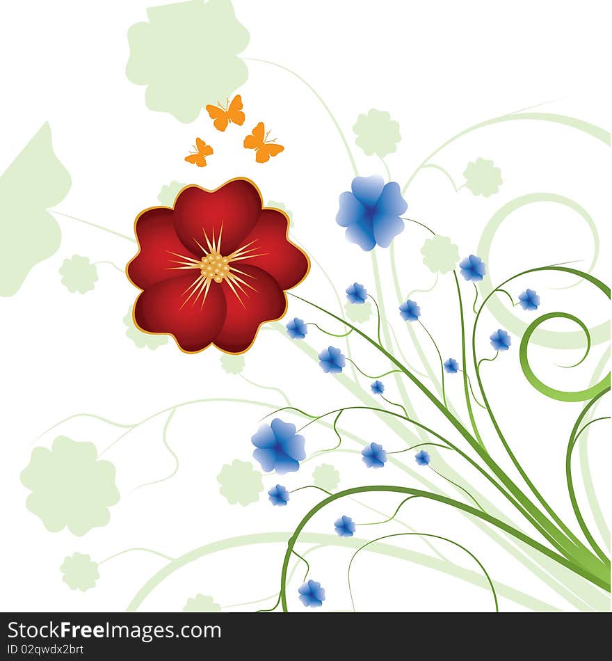 Abstract floral background for your text