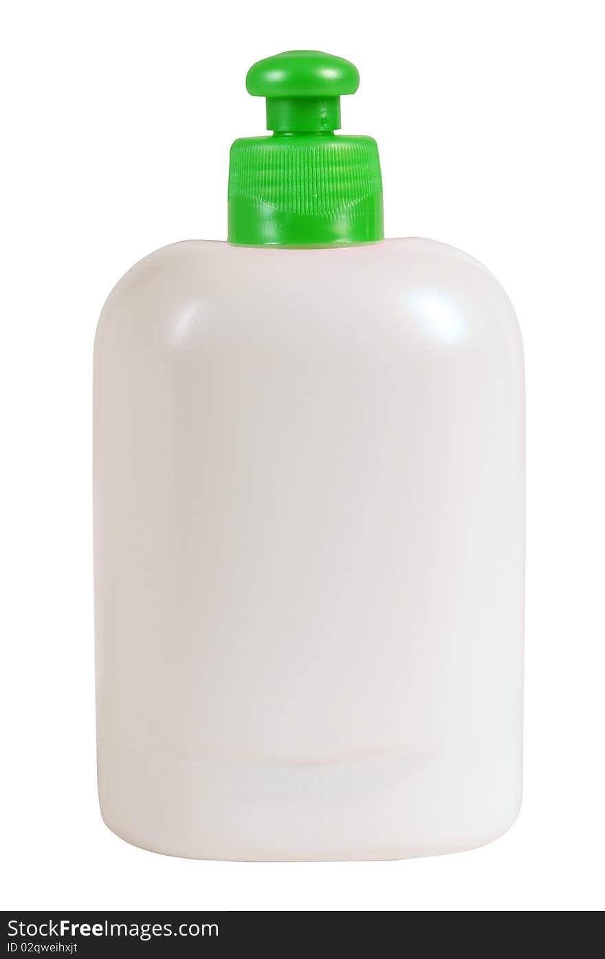 Body cream bottle. Isolated