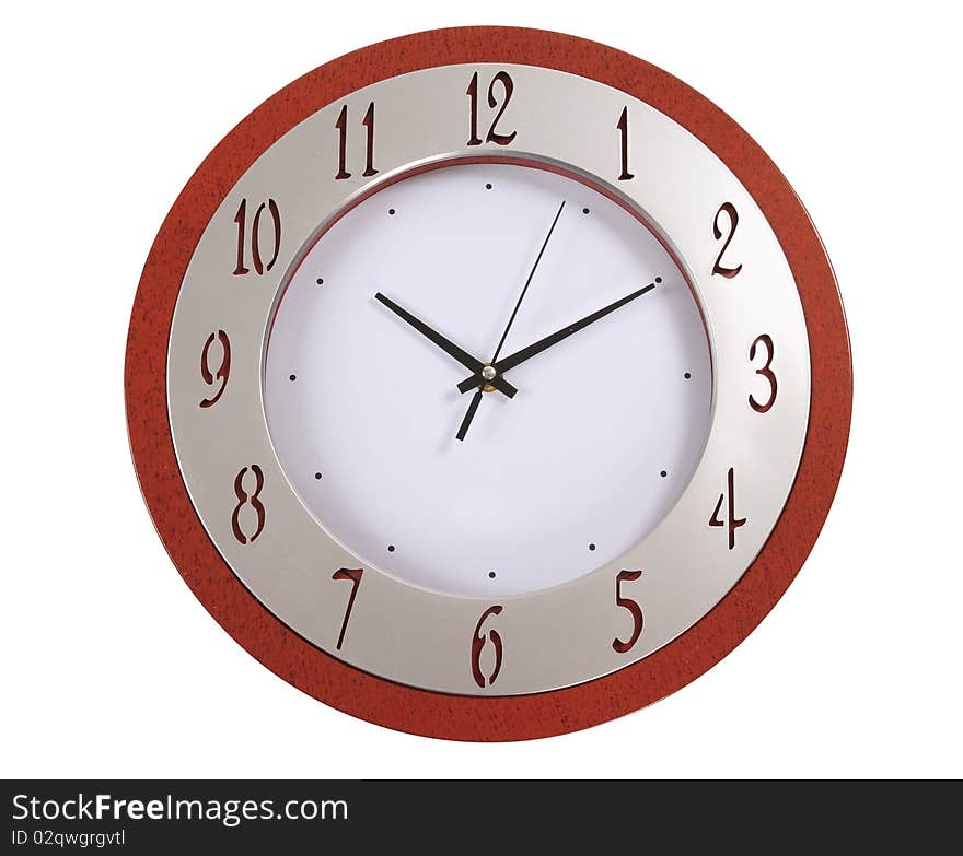 Clock isolated over white background. Clock isolated over white background.