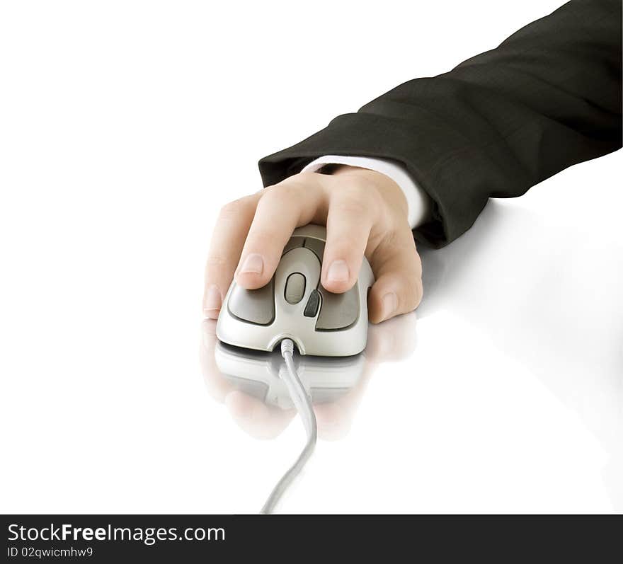 Computer mouse in hand