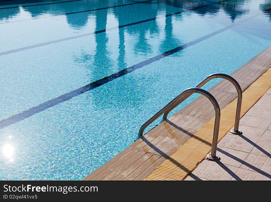 Staircase In A Swimming Pool