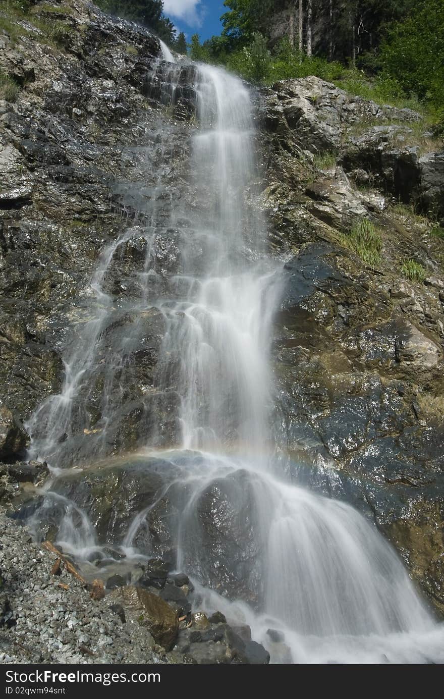 A waterfall in Austria