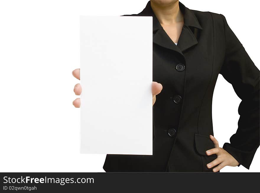 Women keep and show white page