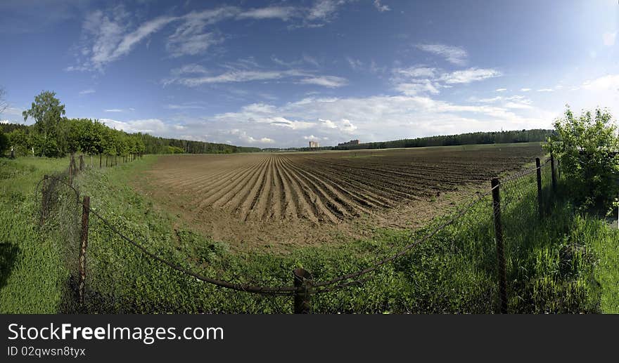 The agricultural farm located near from Moscow