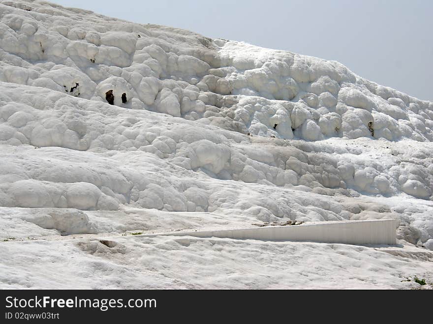 Pamukkale: Calcium terraces on mountain top