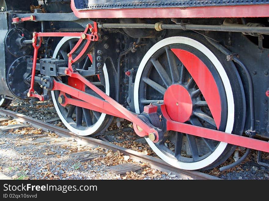 Two Locomotive Wheels