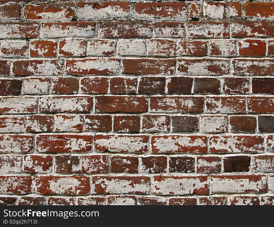 Old grunge brick wall background