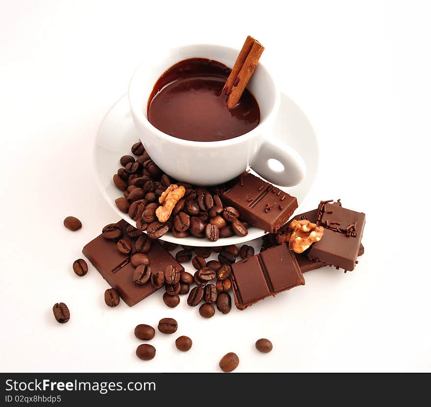 Coffee And Chocolate With Cinnamon