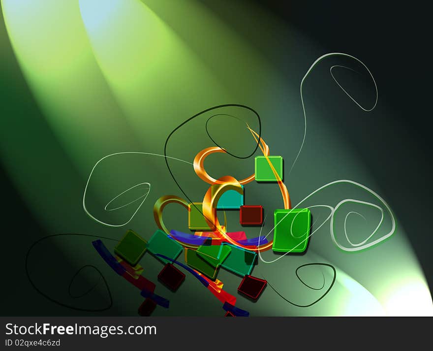 Colorful abstract art on the web page