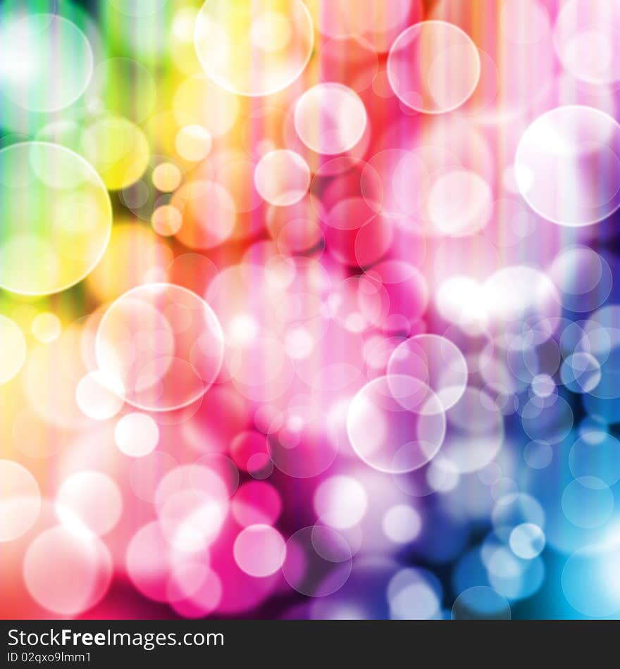 Computer designed colorful bokeh background