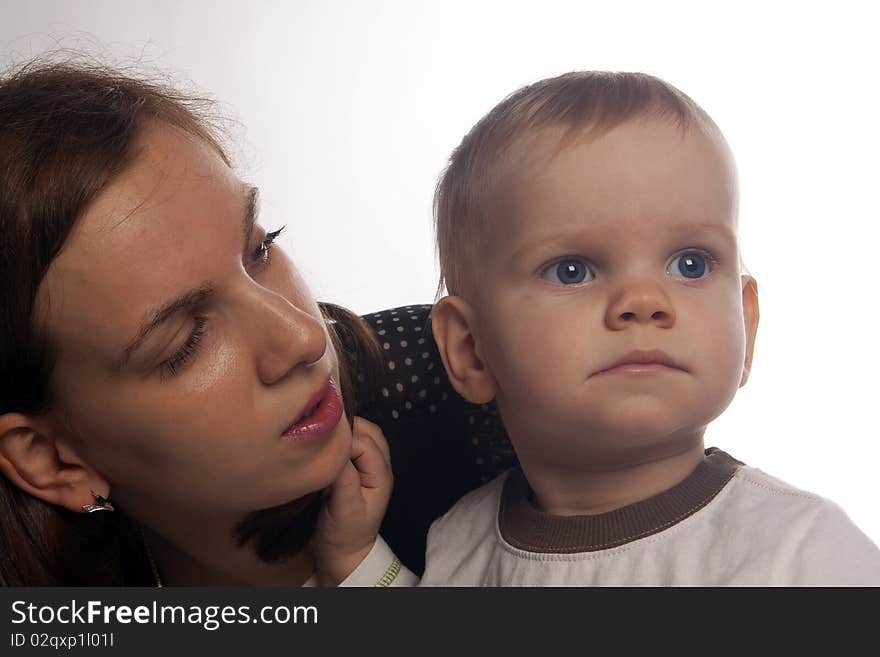 Picture a little boy with his mother, which he tenderly kisses. Picture a little boy with his mother, which he tenderly kisses