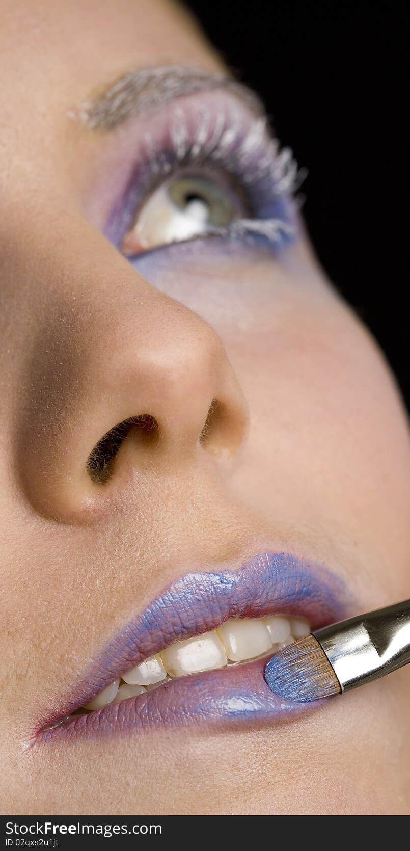 Detail of woman's make up