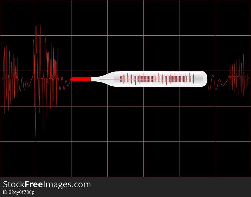 Vector Illustration The Cardiogram