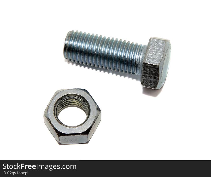 Nut and bolt, employees for joint of various things. Nut and bolt, employees for joint of various things