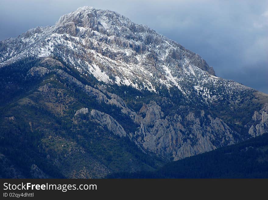 Snow-Capped Montana Mountain Peak