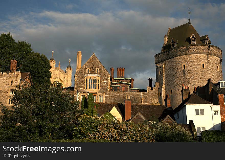 Near the Windsor Castle at sunset. Near the Windsor Castle at sunset