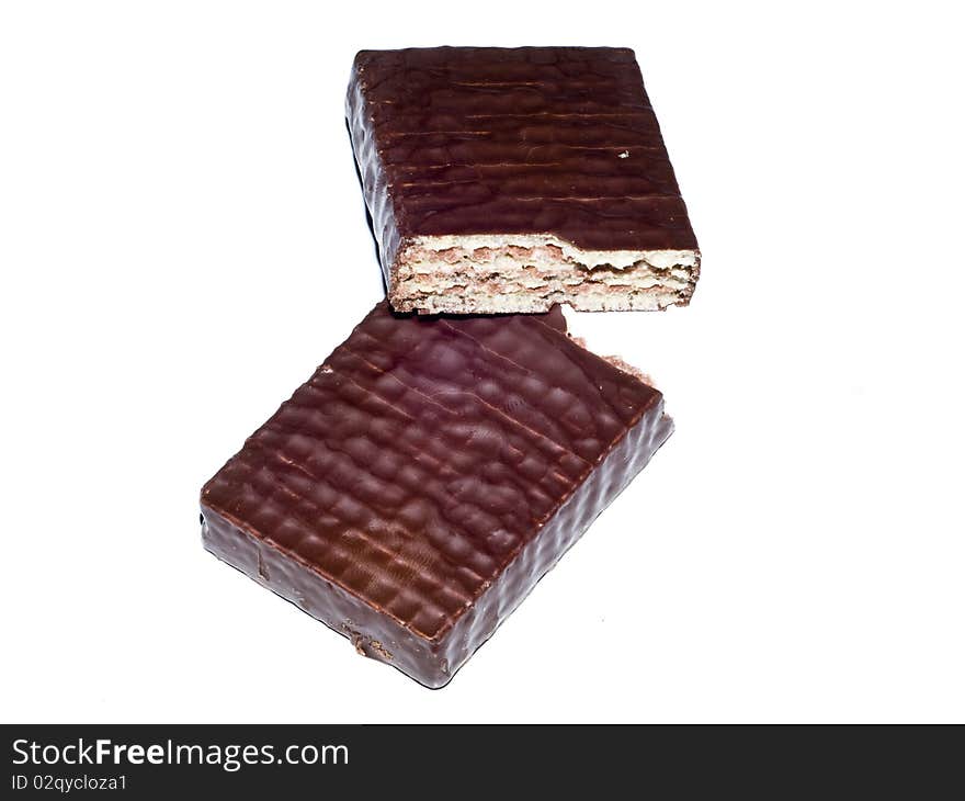 Chocolate bar isolated