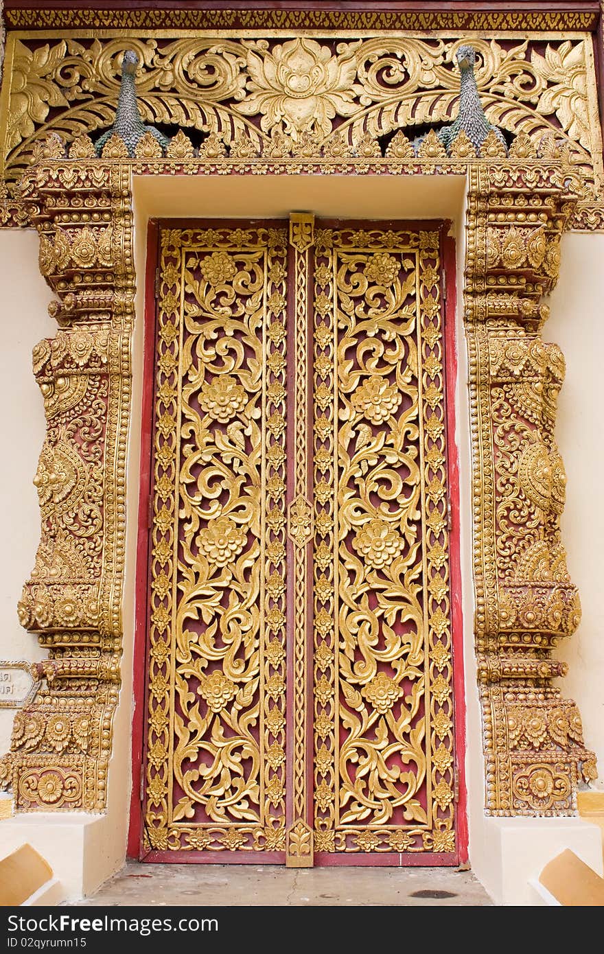 Arch door of buddhism temple. Arch door of buddhism temple