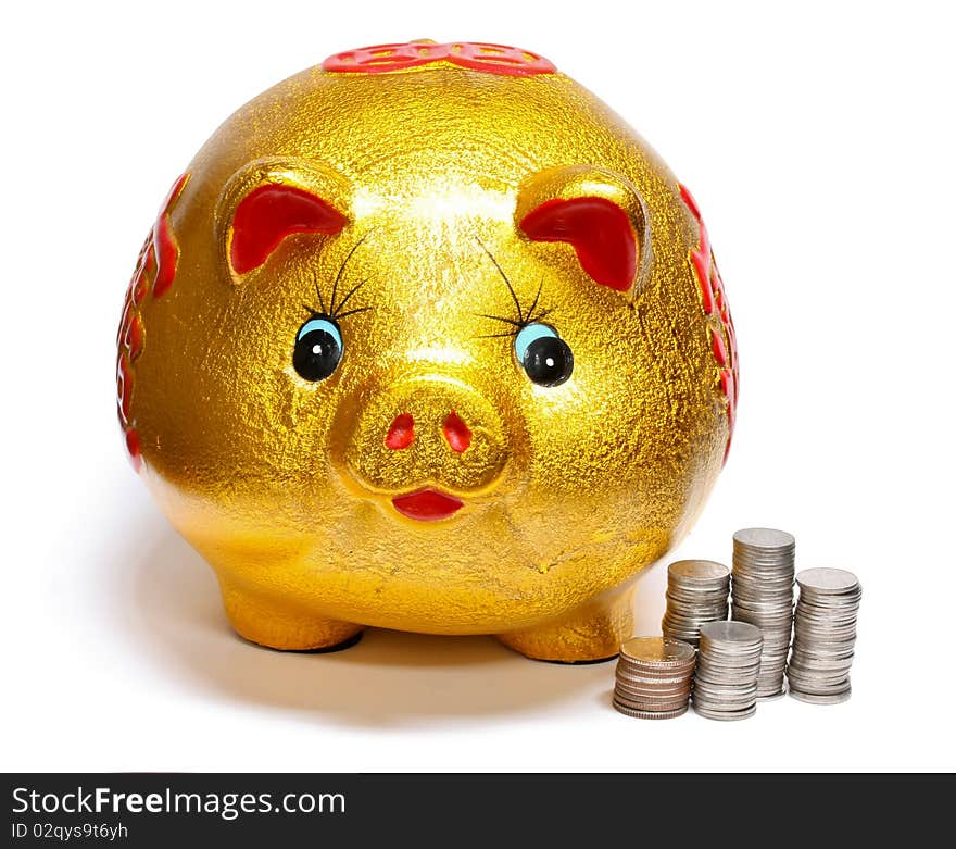 Gold Piggy Bank