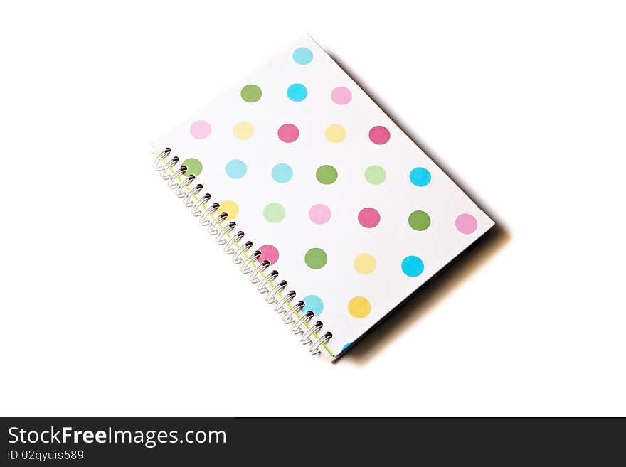 White notebook isolated