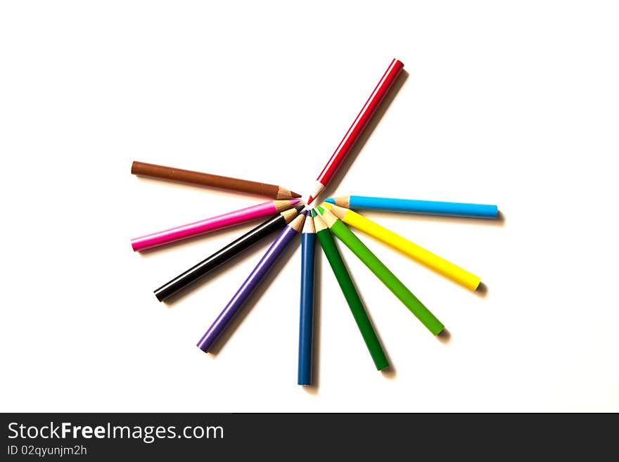 Color pencils isolated