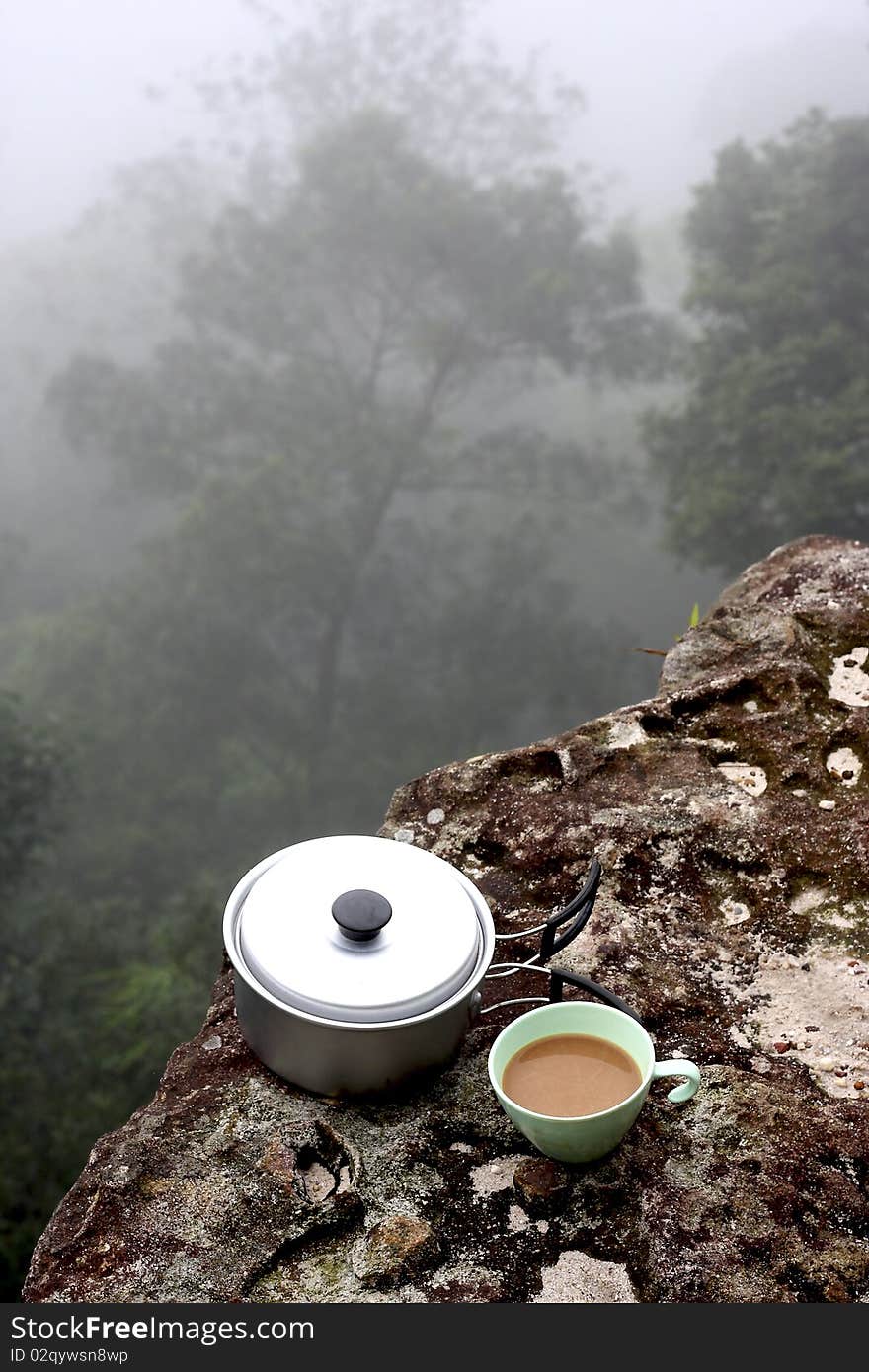 Cup Of Coffee With Natural Background